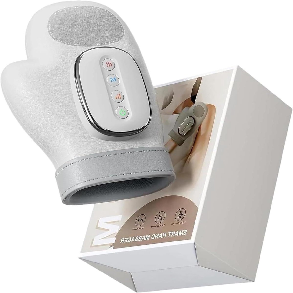 Handmassageapparaat met warmte - Shiatsu handschoen Pols massager - Handen ontspannen - Instelbare compressie en warmte - 15 minuten timer