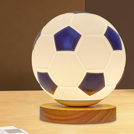 Voetbal Nachtlampje - Tafel Lamp Kinderlamp - Slaapkamer Verlichten - Voetbal Vorm Design - 22x20x20cm - Niet gespecificeerd — afbeelding 4