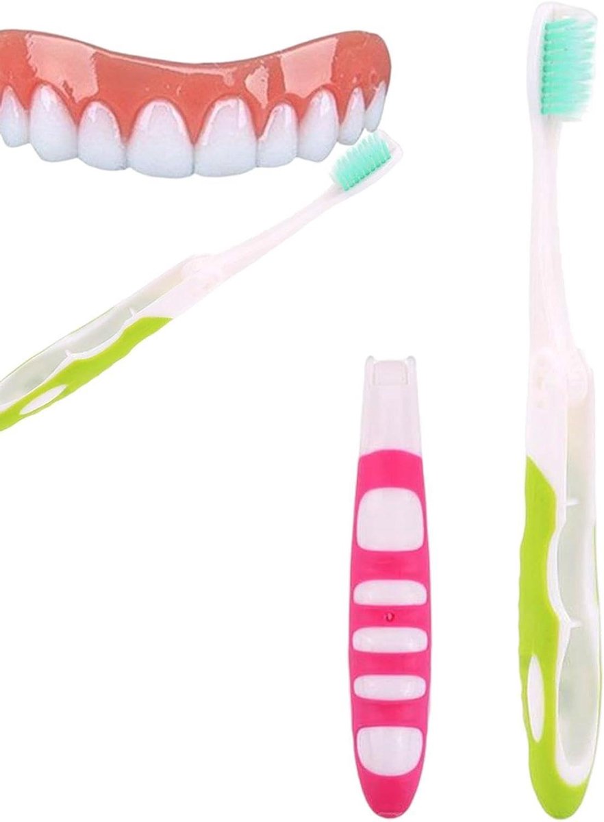 Opvouwbare Tandenborstel - Reistandenborstel Pocket - Hygiënisch Reizen - Zachte Haren - Compact - Blauw