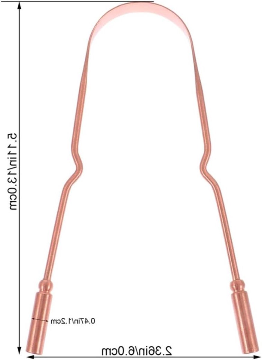 Tongschraper - Tongreiniger Mondschraper - Mondhygiëne Verbeteren - Ergonomisch Ontwerp - 13 x 6 x 1.2 cm - Goud