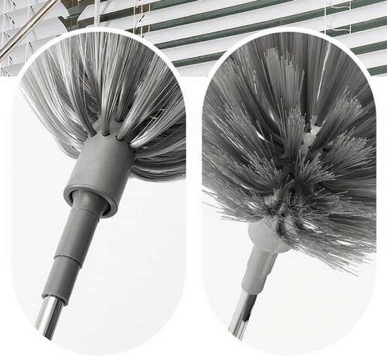Telescopische Stofdoek - Plumeau Uitschuifbaar - Stof Vrijmaken - Uitschuifbaar Tot 2.4m - 2.4 meter - Grijs — afbeelding 5