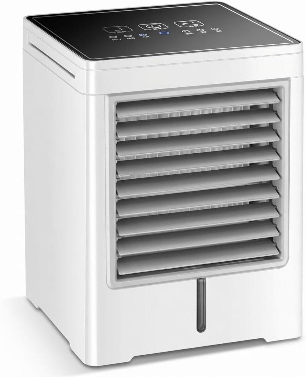 Mini Air Cooler - Draagbare Ventilator - Persoonlijke Koeling - Gradiënt Koeling - 470ml Tank - Wit
