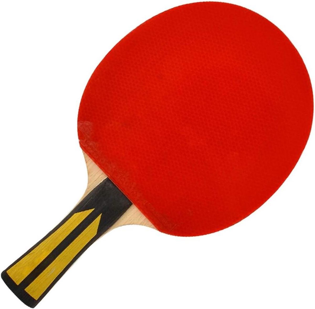 Tafeltennisracket - Pingpongbatje Tafeltennispeddel - Sport & Spel - Dubbelzijdig Anti-rubber - Recht Schot - Rood Zwart