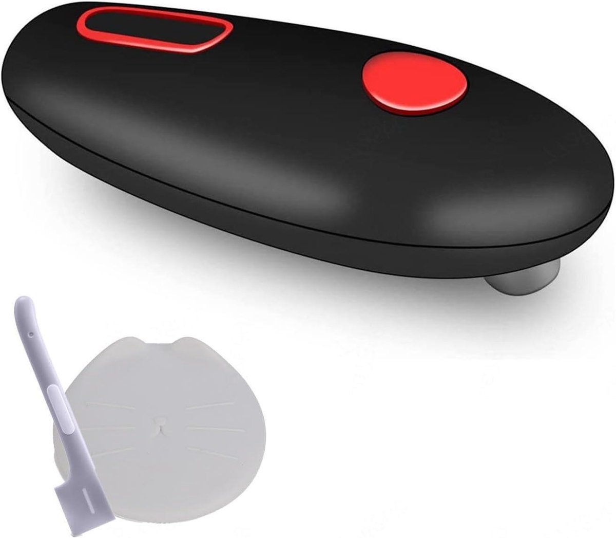 Elektrische blikopener - Automatische opener - Keuken Assistentie - Gladde rand snijden - 17 x 7 x 6 cm - Zwart