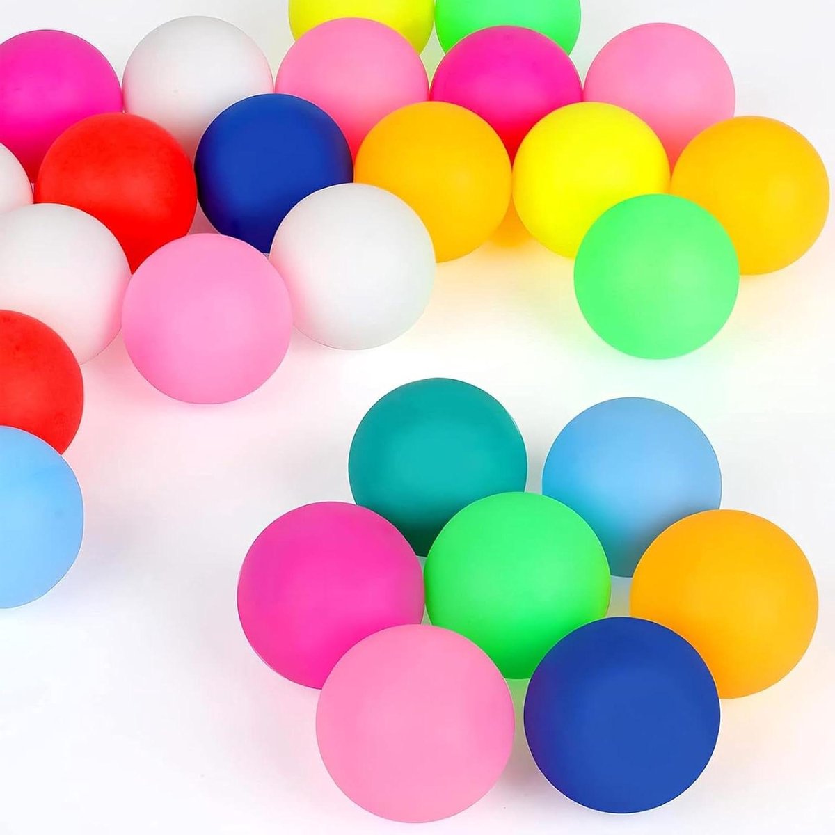 Ping Pong Ballen - Tafeltennisballen Gekleurd - Feestspellen Organiseren - Levendige Kleuren Mix - 40 mm - Veelkleurig