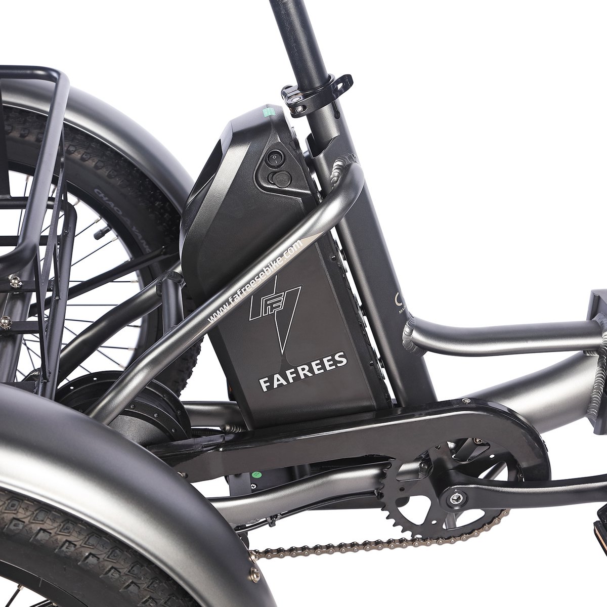 Fafrees F20 Mate Elektrische Driewieler - Opvouwbare Cargo E-Bike - 250W Motor - 48V 20Ah Accu - 20x3.0 Inch Brede Banden - Hydraulische Schijfremmen - Max 180kg Belasting thumbnail 3