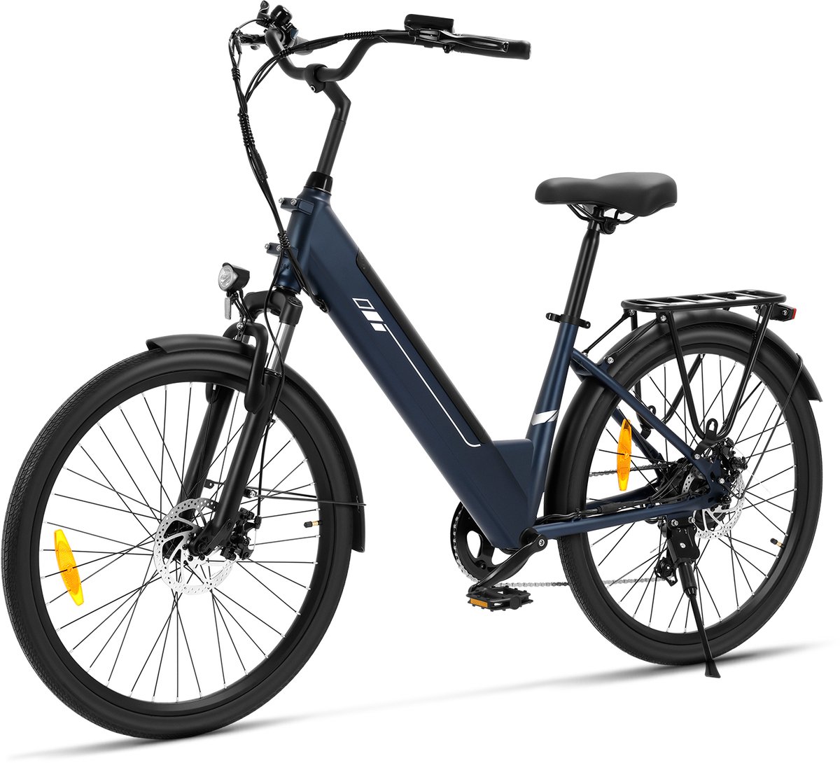 Touroll J2 ST Elektrische Fiets Stap-in 100KM Actieradius 250W 45Nm E-Bike 26 inch Afneembare Accu 561,6Wh Shimano 7 Versnellingen Dames Stadsfiets Laag Instap Woonwerk Vrouwen Senioren Voorvering Schijfremmen 120kg J1 ST Upgrade 2026Nieuw Cadeau Tip