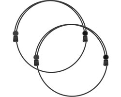 Verstelbare Crop Tuck Band voor Shirts - 2 Stuks - Crop Tuck Verstelbare Band - Omtrek 91 cm - Elastische Touw Shirt Tuck Band Voor Vrouwen - Crop Tuck Band voor Shirt - Verstelbaar - Elastische Crop Top Band voor Vrouwen - Zwart