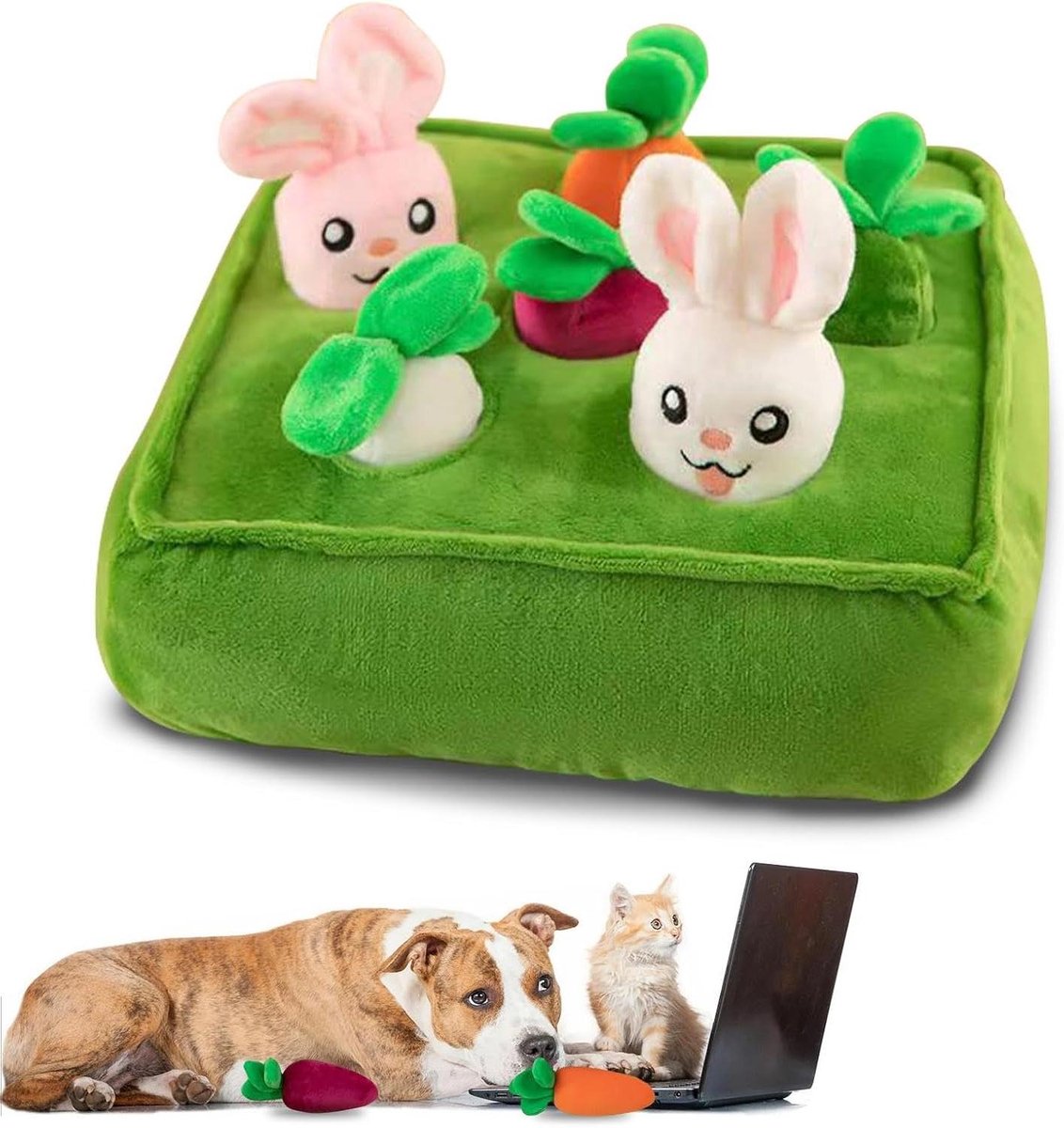 Snuffelmat Honden - Interactief Speelgoed - Verveling Bestrijden - Stimuleert Reukvermogen - 28 cm - Grijs