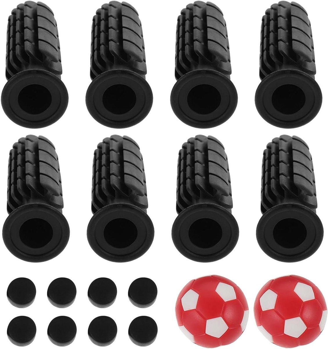 Tafelvoetbal Handgrepen - Vervangende Grepen - Spel Controle - Tandvormige Textuur - 8 Stuks - Diverse Kleuren