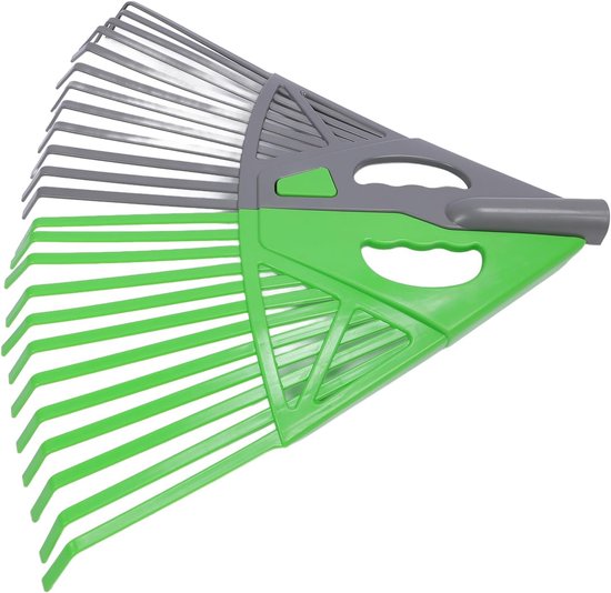 Bladhark 24 Tanden - Tuinhark Bladeren - Tuin Opruimen - Afneembaar Ontwerp - 40x40x5 cm - Groen — afbeelding 5