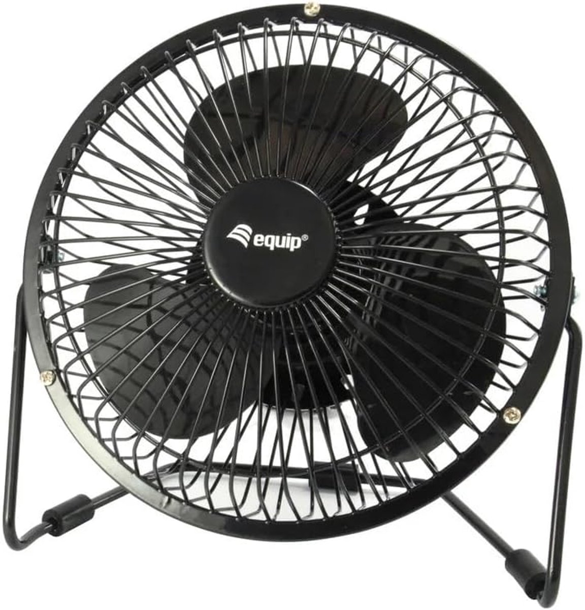 SnelShoppen - Tafelventilator USB 15 cm Zwart - Compact, Stil en Krachtig voor Thuis, Kantoor, Camping - Ideaal voor Warmte, Ontspanning en Verkoeling