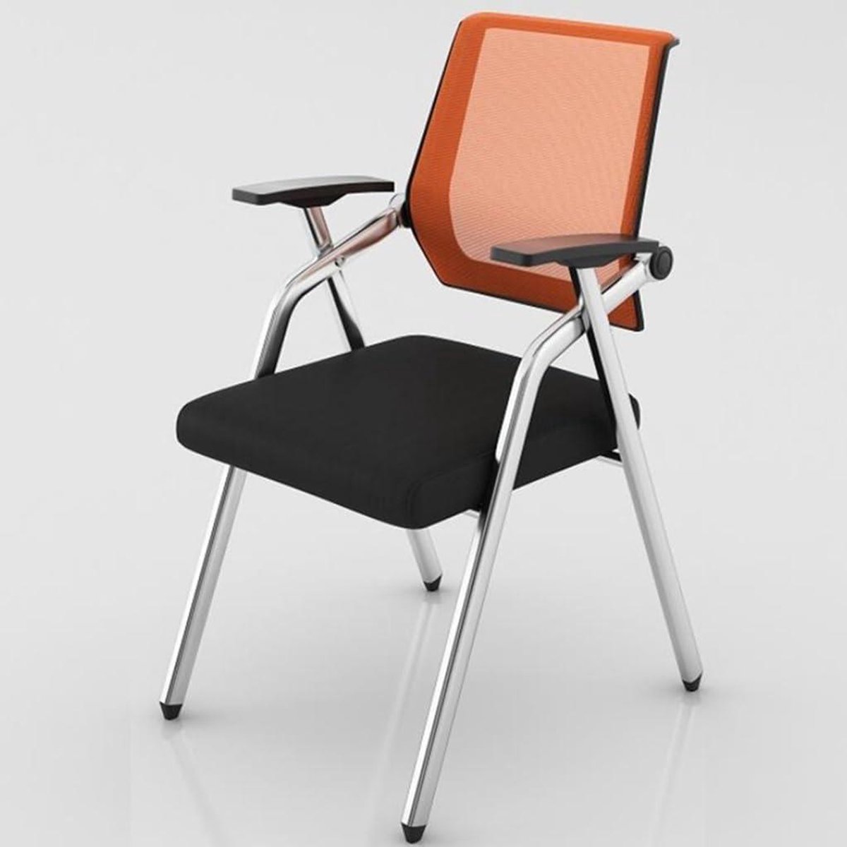 Bureaustoel met schrijfblad - Ergonomische stoel - Comfortabel werken - Met bekerhouder - Stijl 1 - Oranje