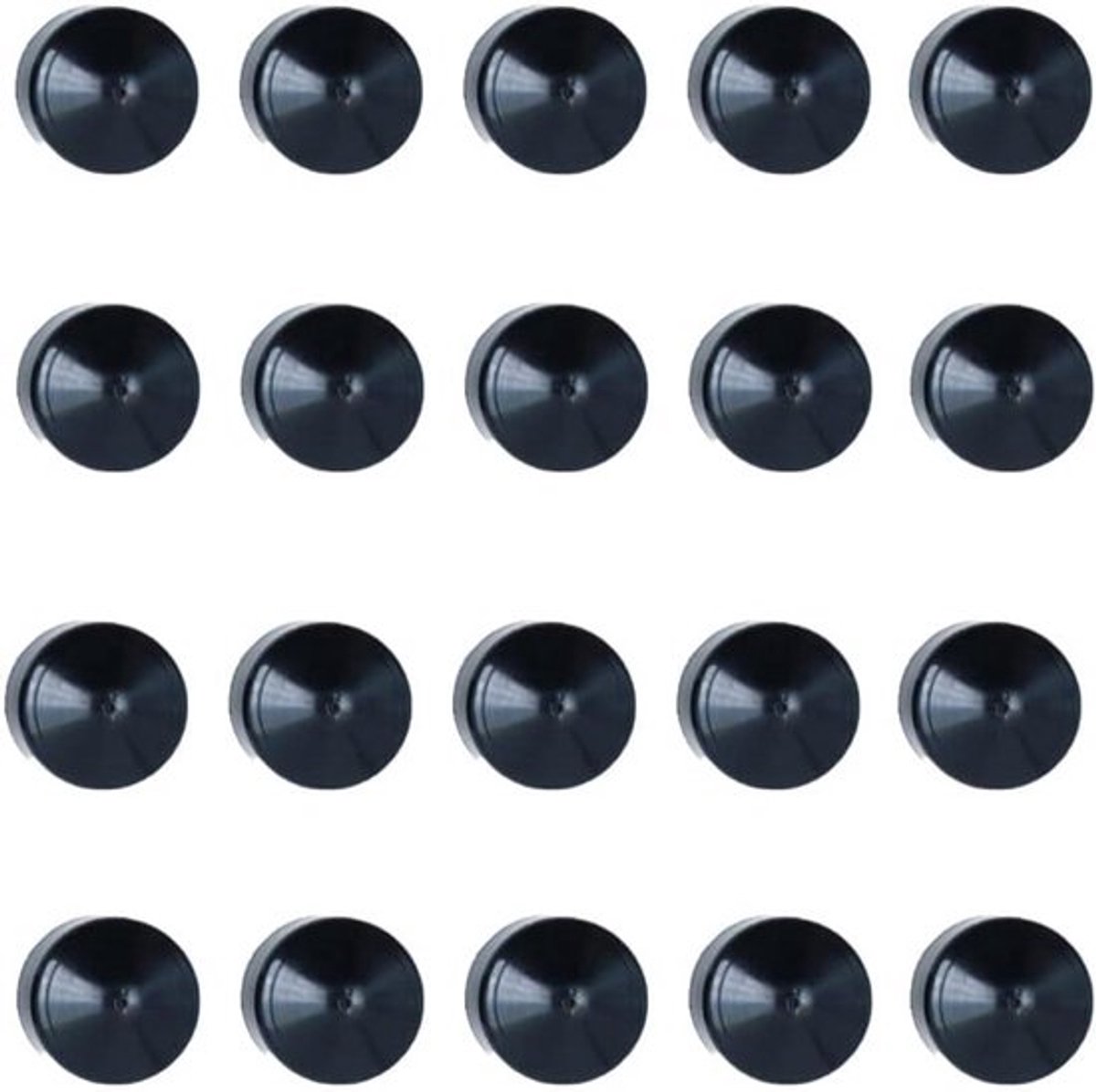 Vervangende Pivot Cups - 20 stuks - voor Skateboard Longboard - 18mm Hardware - Geschikt voor 7-7.25 inch Trucks - Zwart