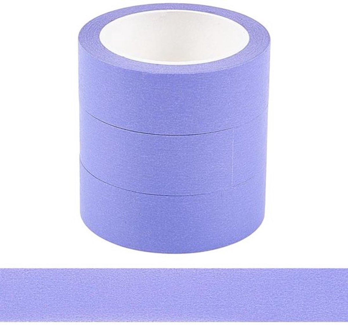 - Rollen paars plakband - Multifunctioneel - 30 m x 1,5 cm - Gestructureerd - Voor Doe-het-zelvers - Kantoor - Klaslokaal - Kunstdecoratie - Geschikt voor schilders - Kleurrijk