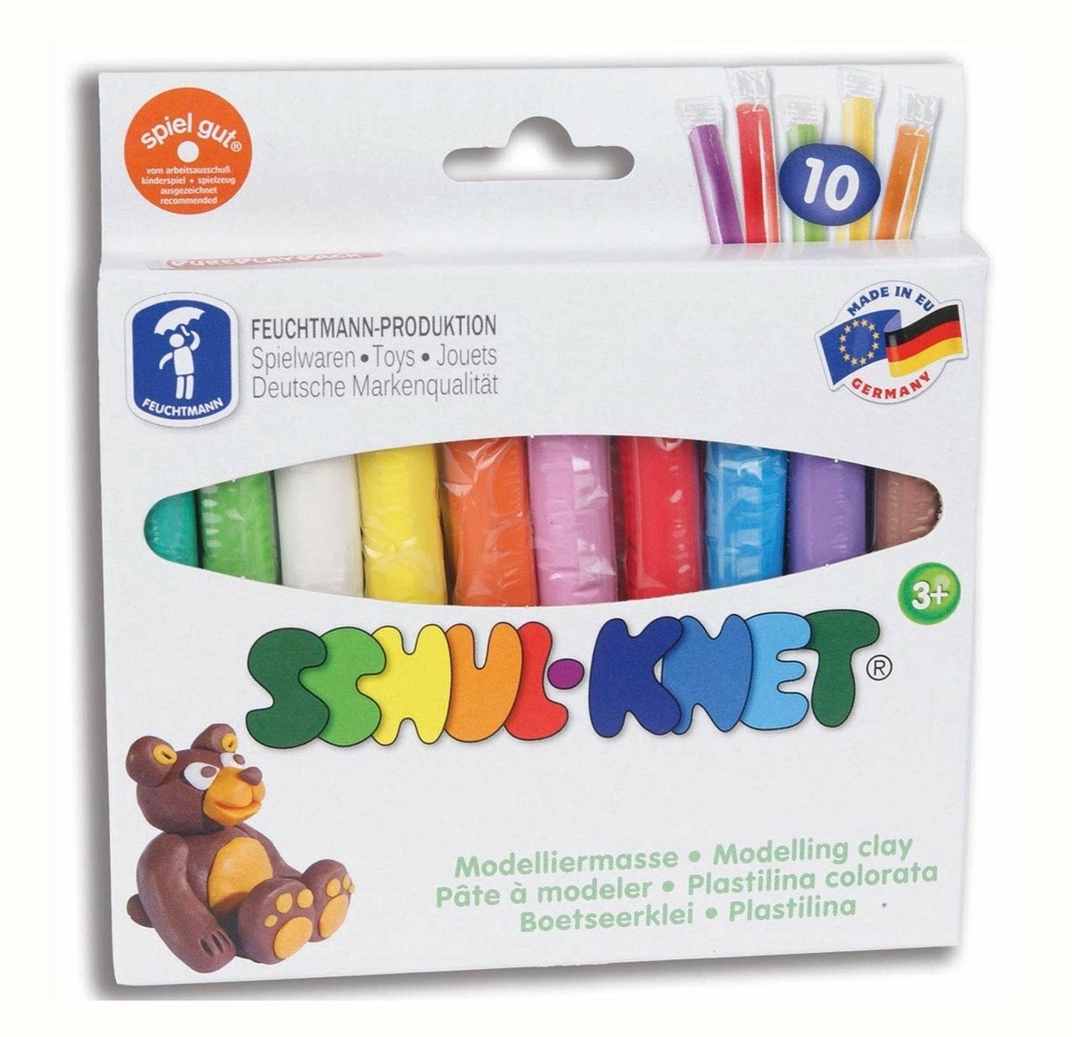 Schul-knet Basic Klei 10 Kleuren 180 Gram
