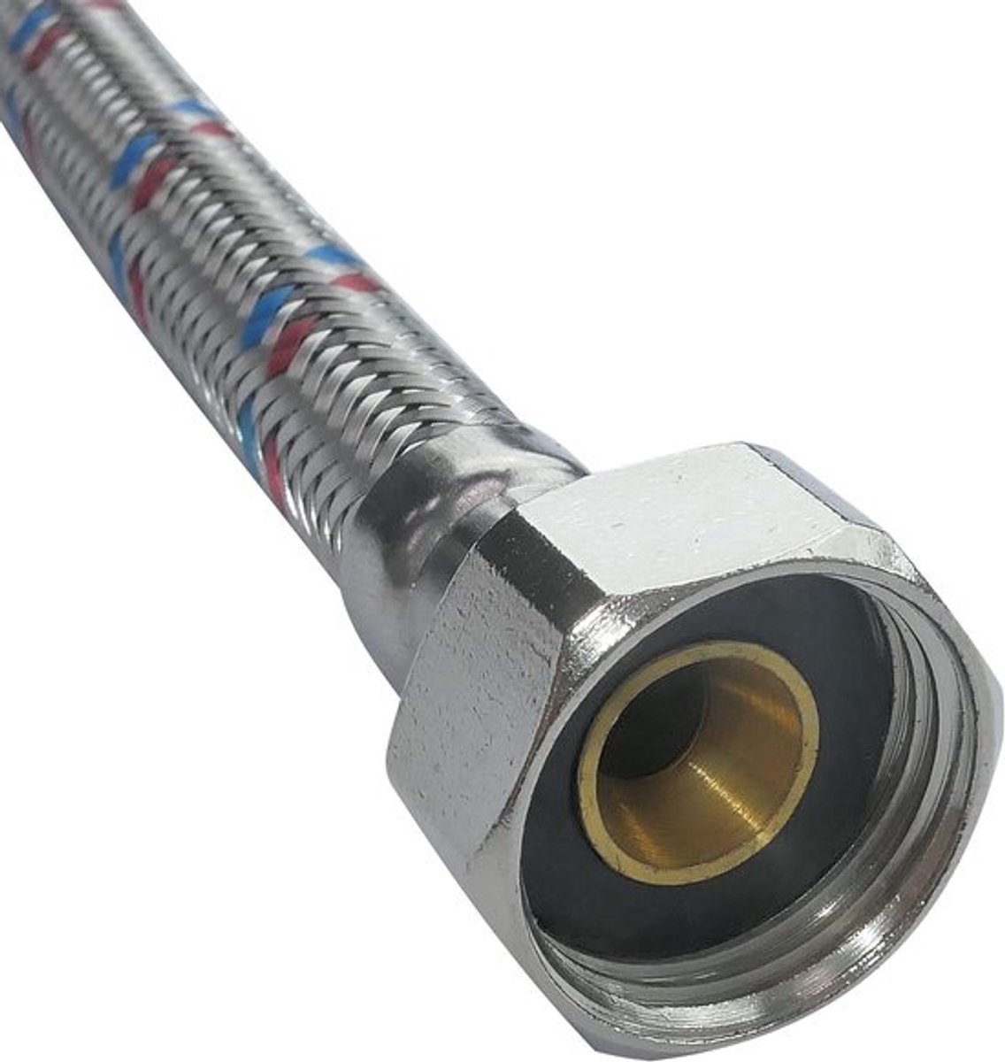 Set van 2 Flexibele aansluitslangen 500 mm - 1/2 inch mannelijk/vrouwelijk - voor kranen mengkraan badkamer keuken verwarming