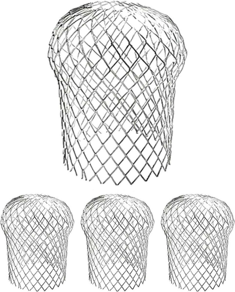 Regenpijp Gootbeschermer - Filterzeef Dakgoot - Dakgoten Schoonhouden - Roestvrij Aluminiumlegering - 3-4 inch - Grijs