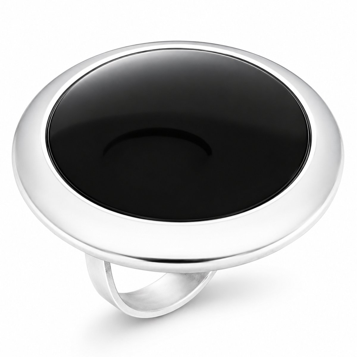 Zilveren ring met Onyx steen
