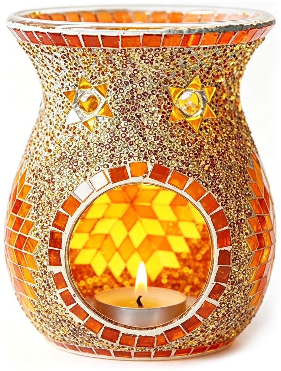 Dailygoods - Mosaic Glass Wax Melt Burner - Aroma Diffuser voor Thuis en Kantoor