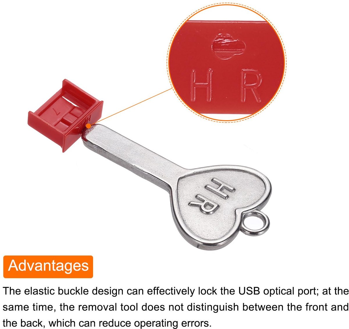 Dailygoods - 12 Deurslot USB Lock met Versleuteld Sleutel - Rood