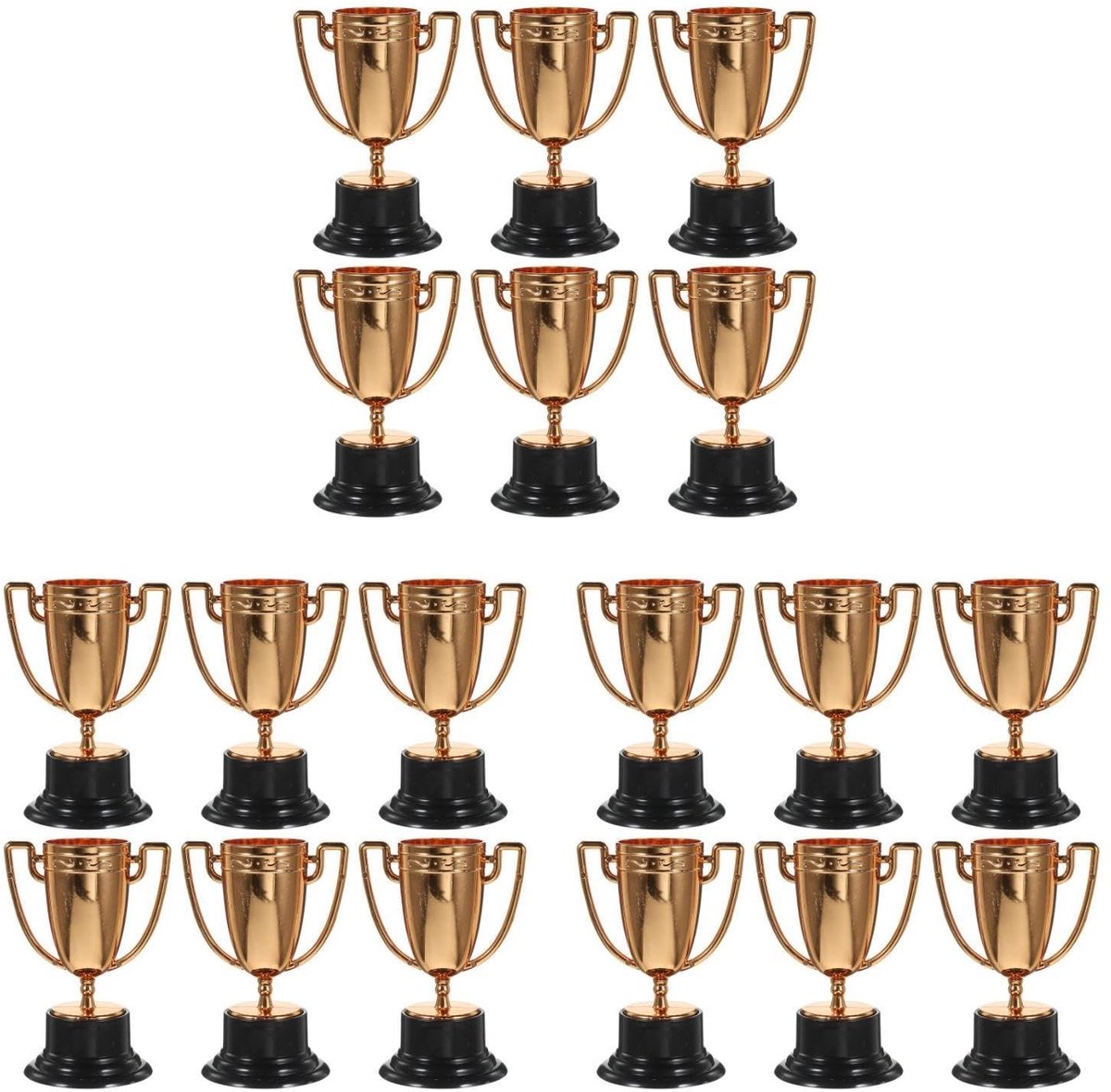 Dailygoods - 30 Stuks Mini-Trofeeën voor Kinderen - Grappige Speelgoed Trofeeën