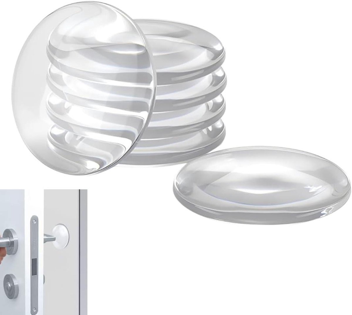 Zelfklevende Deurstoppers - Schokdempers Siliconen - Bescherming Muren - Transparant Zacht Siliconen - 40 mm - Transparant