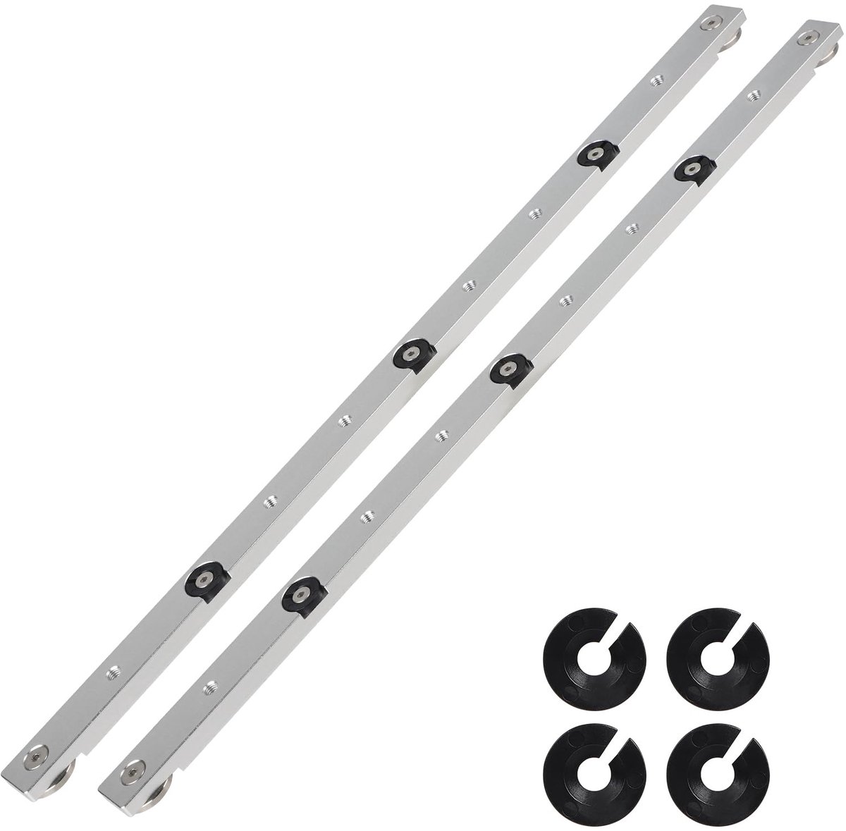 Dailygoods - 2 Stuks Aluminium Mitre Stangen 450mm - Voor Verzaagmachines en Houtbewerking
