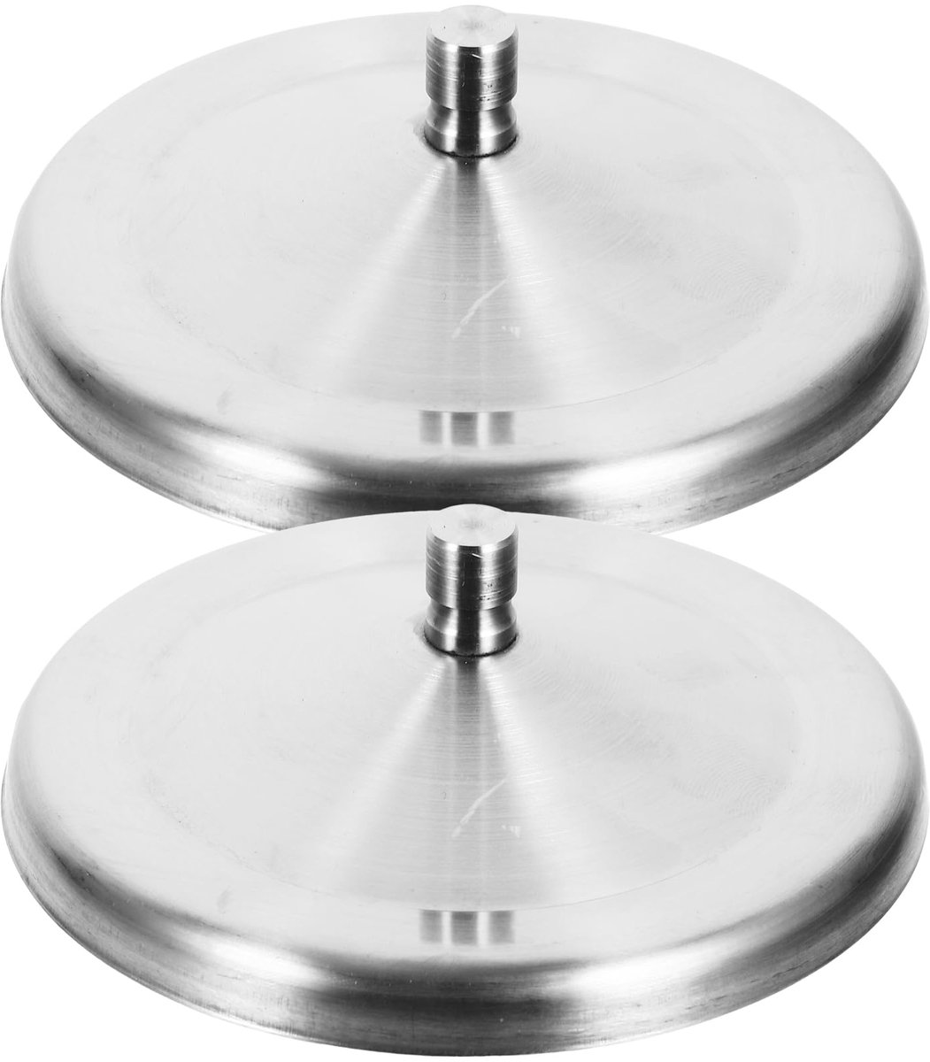 Dailygoods - Rvs Herbruikbare Bekerdeksels - Set van 2 - 10 cm