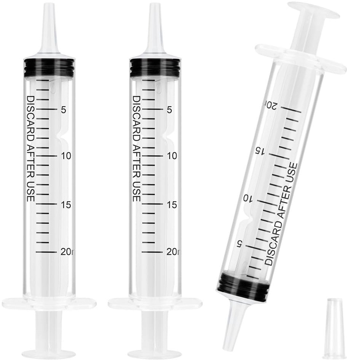 Dailygoods - Plastic Spuiten - 3 Stuks 20 Ml, Zonder Naald