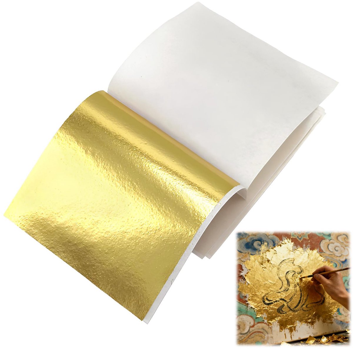 Dailygoods - 100 Stuks Goudfolie - Imitatie Bladgoud voor Decoratie en Schilderen