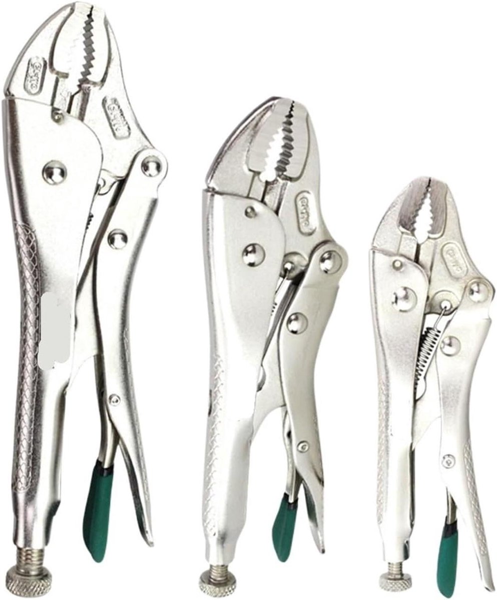 Griptang Ronde Neus - Las Tang Vice Grips - Metaalbewerking Klemmen - Geharde Antislip Tanden - 5 Inch - Zilver