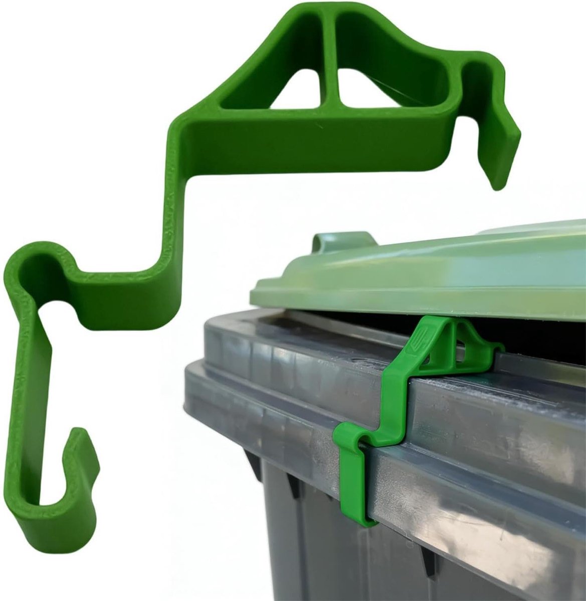 Dekselafstandhouder Vuilnisbak - Ventilatieclip Bak - Geur Verminderen - Universele Pasvorm - 7.2 x 8 cm - Meerkleurig