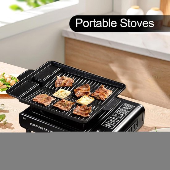 Draagbaar Gasfornuis - Camping Oven - Outdoor Koken - Piëzo Ontsteking - 34 x 28 x 11 cm van Draagbaar — afbeelding 2
