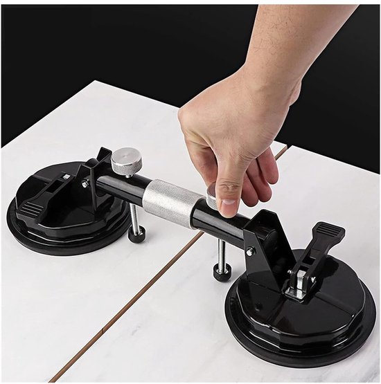 Zuignap Steen Naad - Tegel Verbindingstool - Naden Egaliseren - Verstelbare Bediening - 2 stuks 5 inch - Zwart — afbeelding 5
