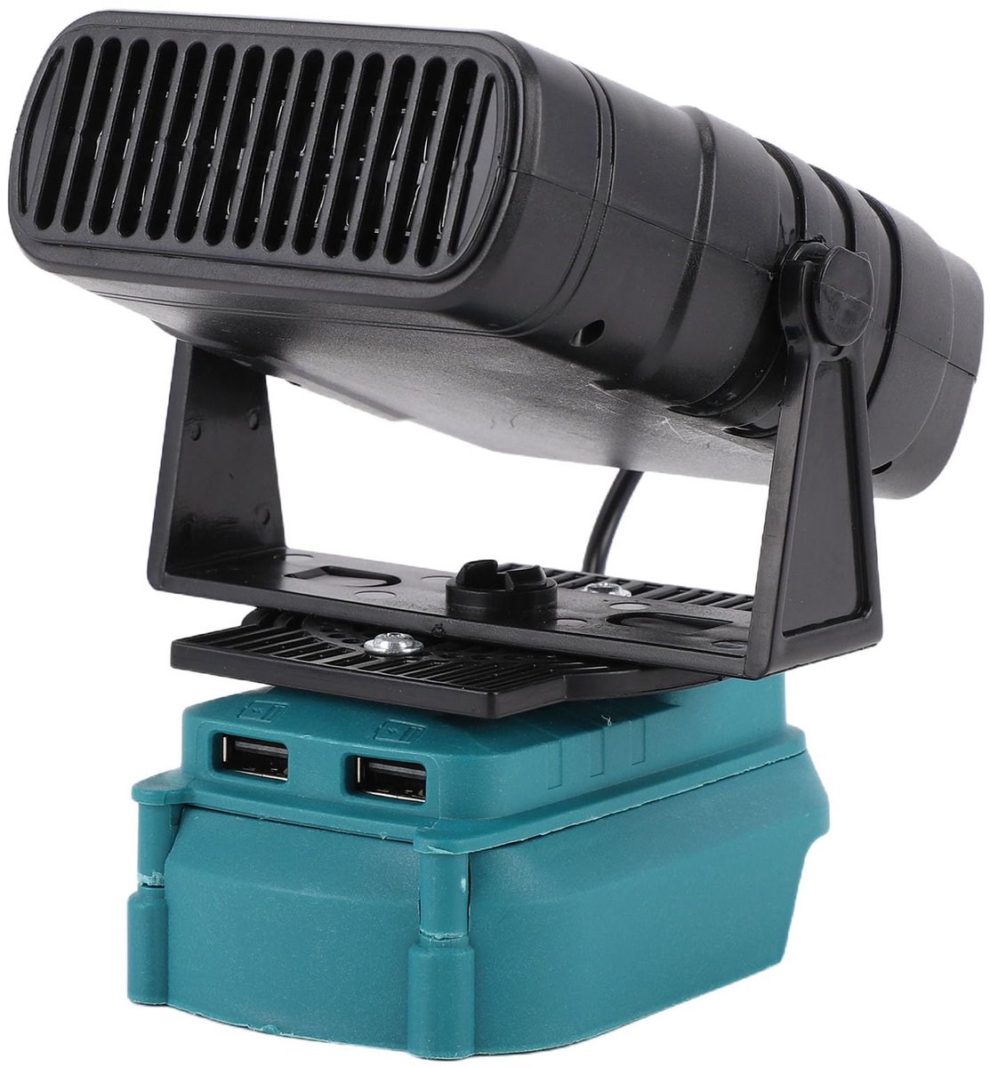 SnelShoppen - Draagbare Ruimteverwarmer 200W - Elektrische Kachel met 2 Temperatuurinstellingen en 2 USB-uitgangen - Compacte Autoverwarmer en Ontdooi
