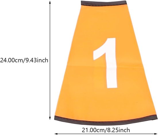 Genummerde Kegelhoezen - Trainingsmarkers Voetbal - Sporttraining Verbeteren - 10 Stuks Set - 9.7 cm Diameter - Meerdere Kleuren — afbeelding 4