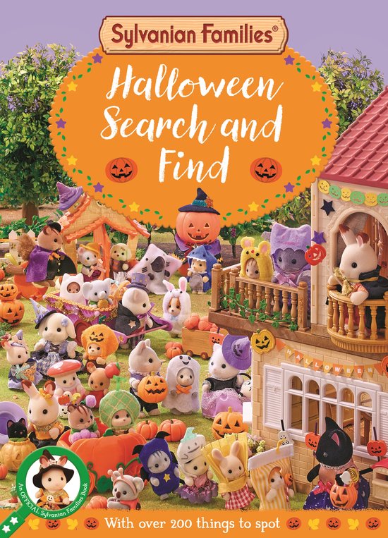 Livre Sylvanian Families Halloween Recherche et Trouve avec plus de 200 objets à trouver. De nombreux personnages Sylvanian déguisés pour Halloween.