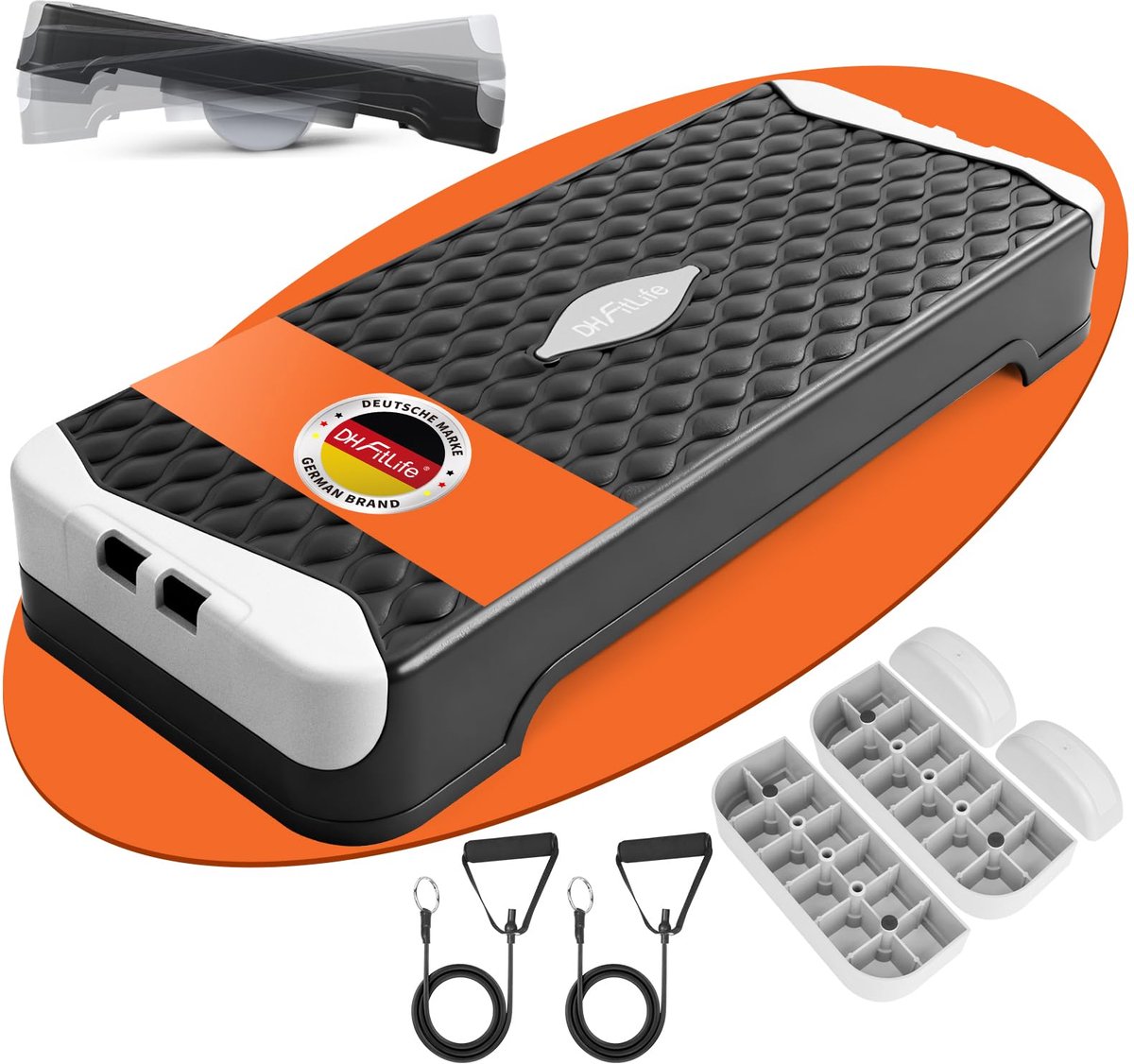 SnelShoppen - DH FitLife Stepper voor Thuis | Verstelbare Aerobic Stepplank 10/15 cm | Balans Training & Coördinatietraining | Fitness, Spierversterki