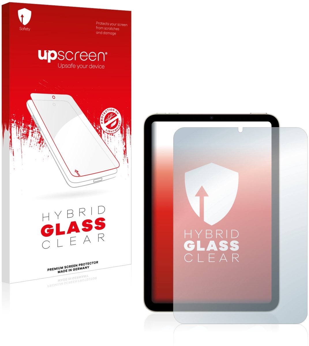 upscreen - Screenprotector voor Apple iPad Mini 6 2021 - Folie Beschermfolie Beschermglas transparant