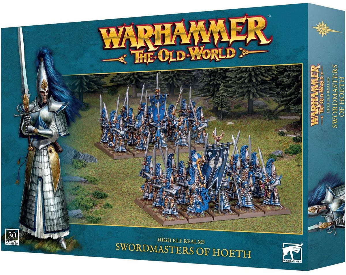SnelShoppen - Warhammer De Oude Wereld Hoge Elf Rijken Zwaardmeesters van Hoeth Miniaturen Set - Strategische Tactiek, Gedetailleerde Figuren voor Bor