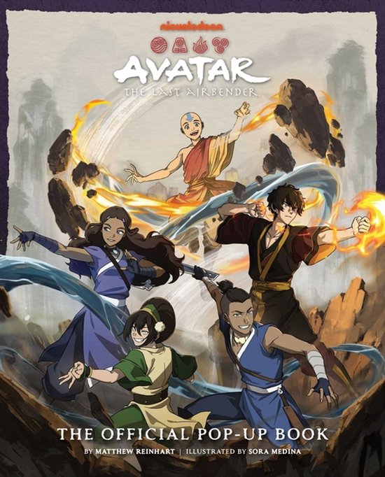 De officiële pop-up boek van Avatar: The Last Airbender, met Aang, Katara, Toph, Zuko en Sokka in actie.