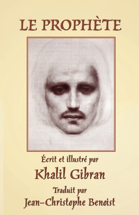 Livre "Le Prophète" avec un dessin au crayon du visage du prophète.