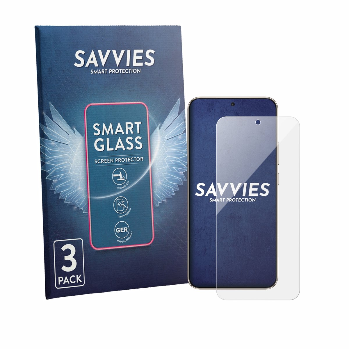 3 Stuks Savvies Screenprotector - geschikt voor Honor X 70 Pro Max - beschermfolie glas transparant