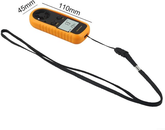 Digitale Anemometer - Windmeter Test Apparaat - Buiten Meten - Hoge Precisie Meting - 0-30 m/s - Zwart — afbeelding 5