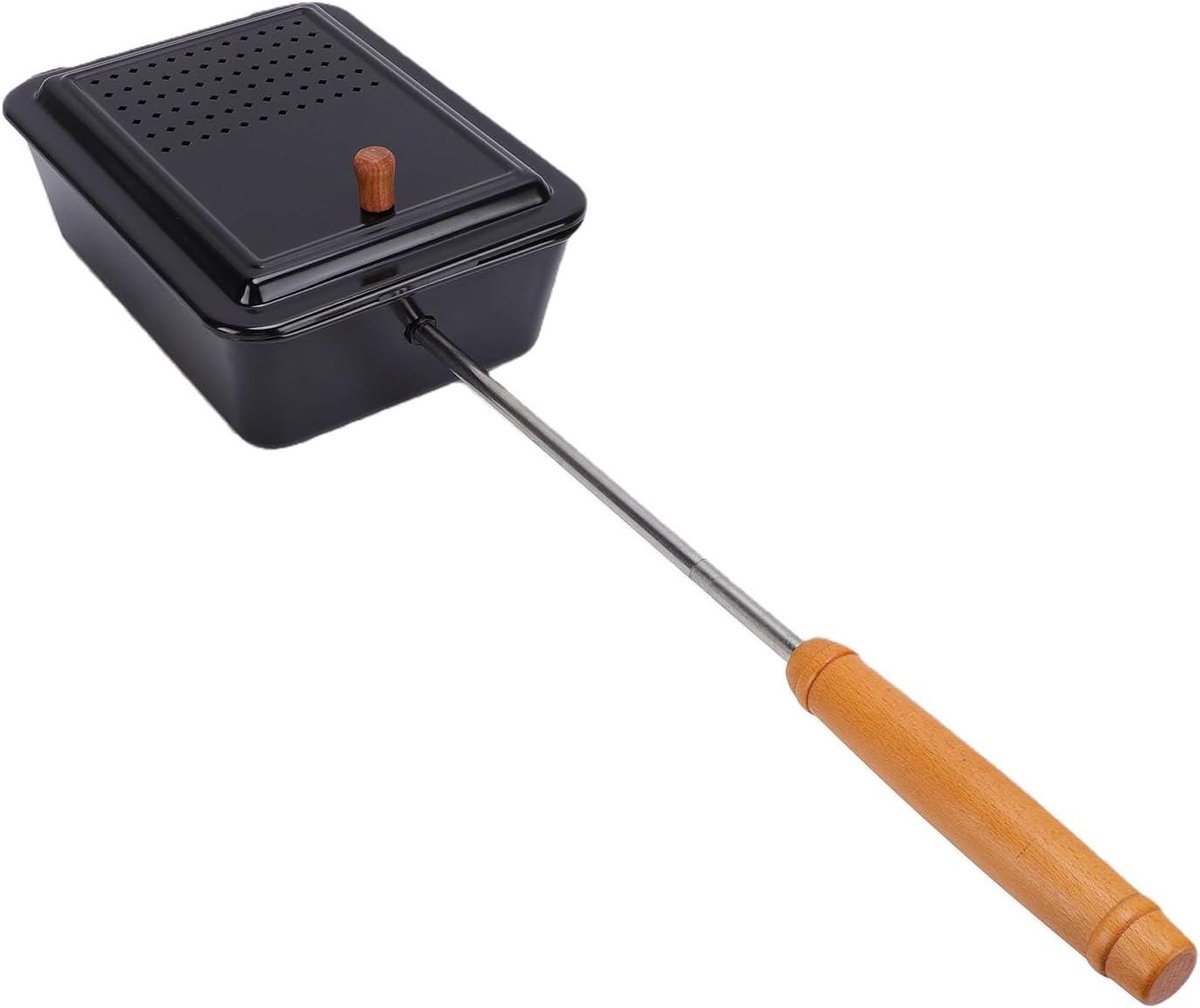Kampeer Popcorn Pan - Buiten Kookgerei - Popcorn Maken - Anti-aanbak Laag - 35 Liter - Zwart