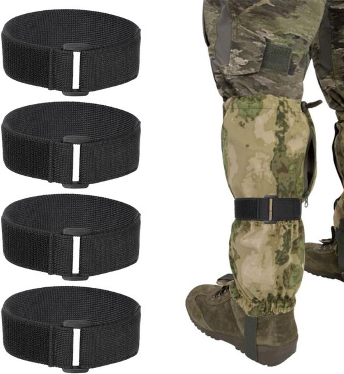 Dailygoods - Elastische Broekklemmen, 4 Stuks voor Fietsen en Wandelen