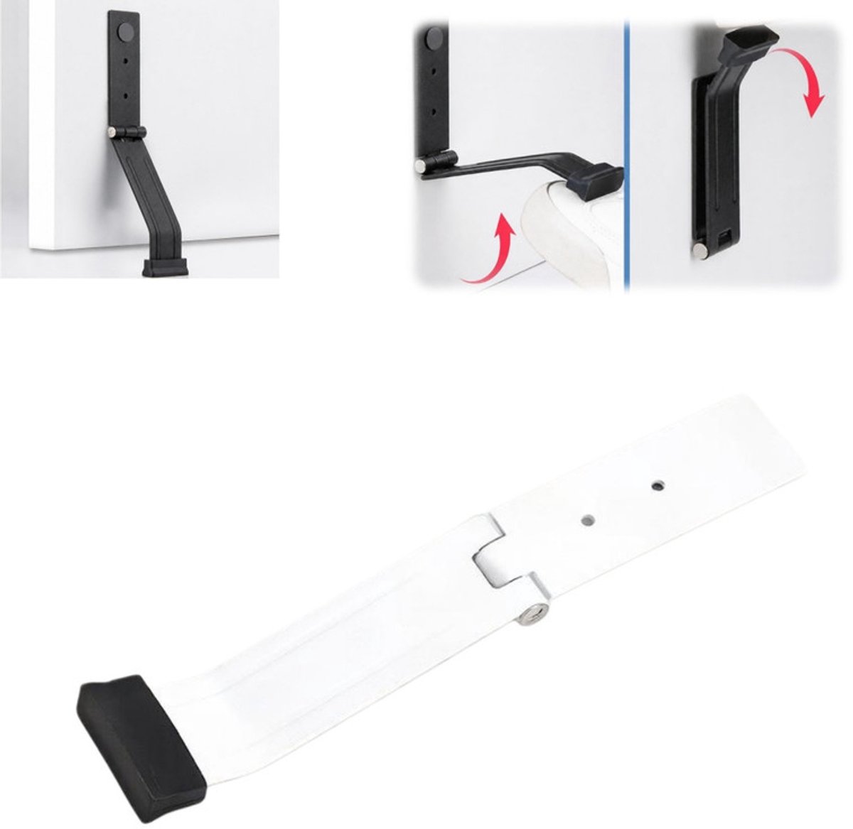 Deurstopper extra sterk Heavy Duty-Magnetische deurstopper voor binnen en buiten – Magnetisch ontwerp – Rubberen dop – Geschikt voor standaard- en vouwdeuren – Openhoudfunctie – Met de voet te bedienen–Windbestendig–Magnetische deurhouder/-stopper