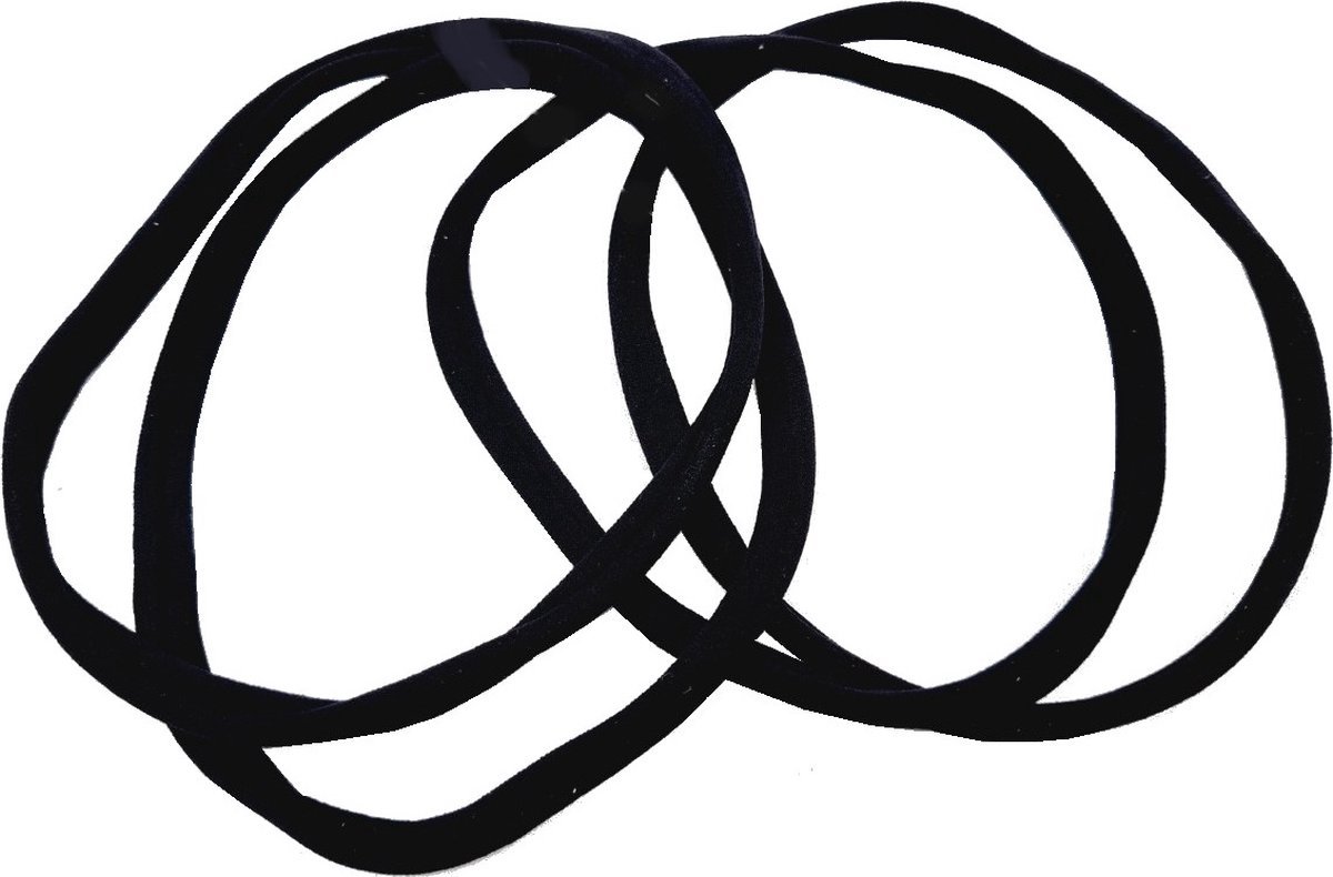 *** 5x Haarbanden - Sport - Sport haarband - Elastiek- Zwart - Set van 5 stuks van Heble® ***