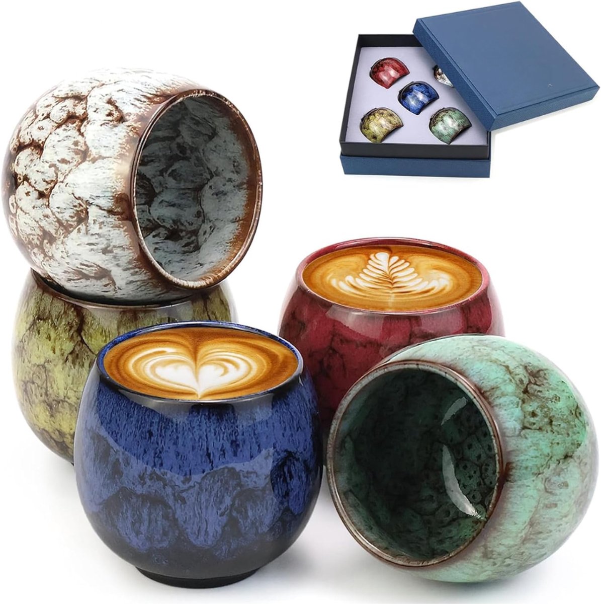 ZRNS® Turkse Koffiekopjes - Espresso - Koffie Kopjes - Dikwandig - 5x 110ml